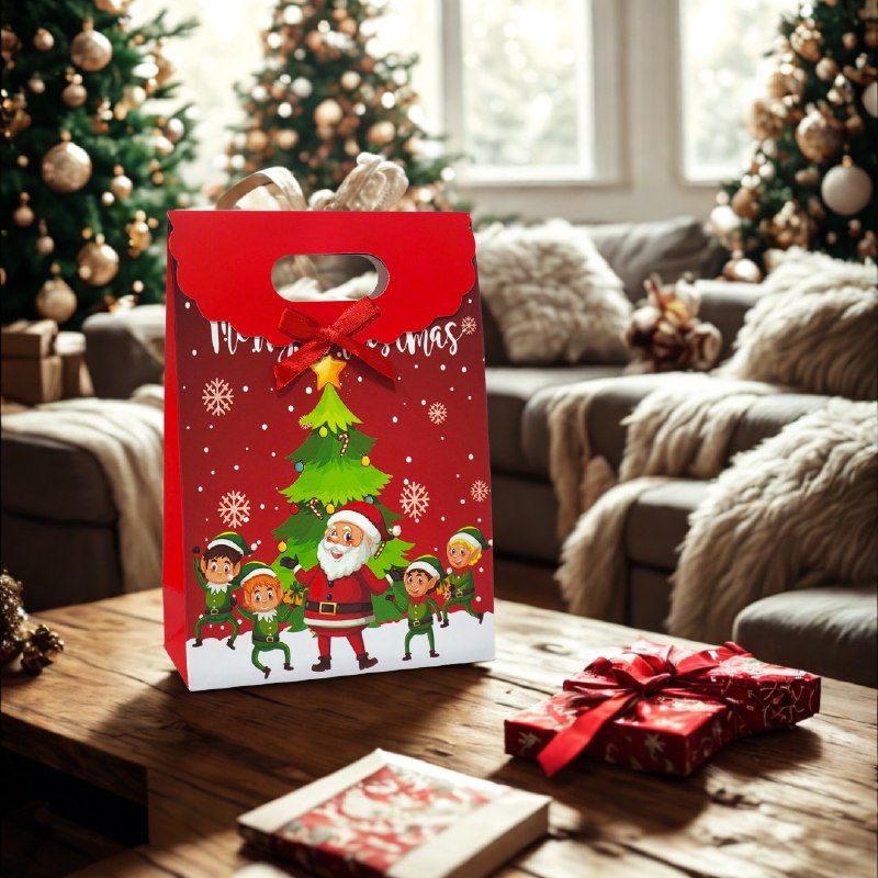 BOLSA DE REGALO NAVIDEÑA MINI MEDIANO 14X21CM