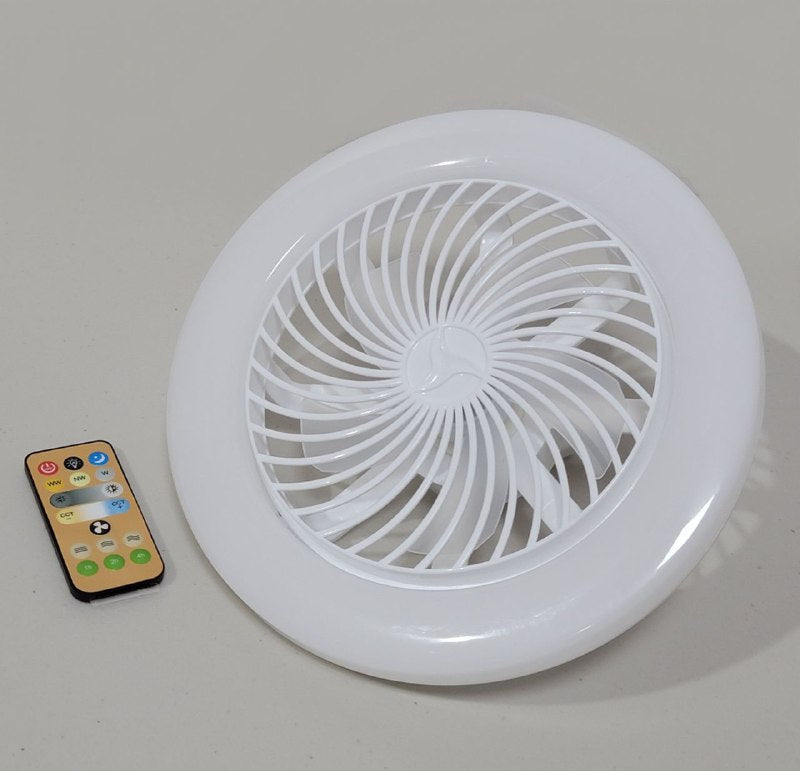 VENTILADOR FOCO LED, VIENDO FUERTE, AHORRA 85% DE ENERGIA VIVE