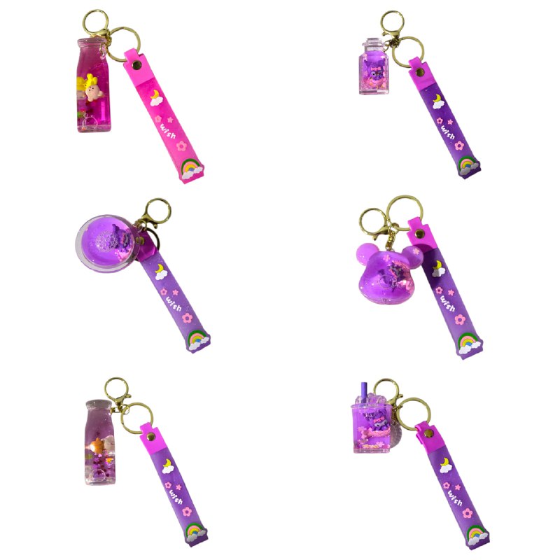 LLAVEROS DE ARENA MOVEDIZA LIQUIDA, 6 ESTILOS DISPONIBLES