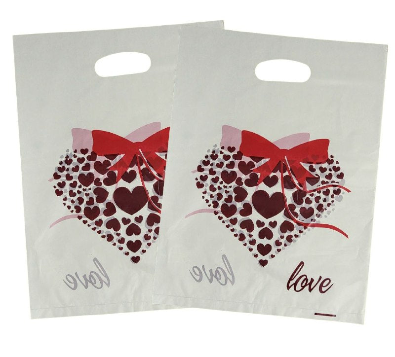 BOLSA DE REGALO PLASTICA GRANDE 30X40CM, PAQUETE 100UND