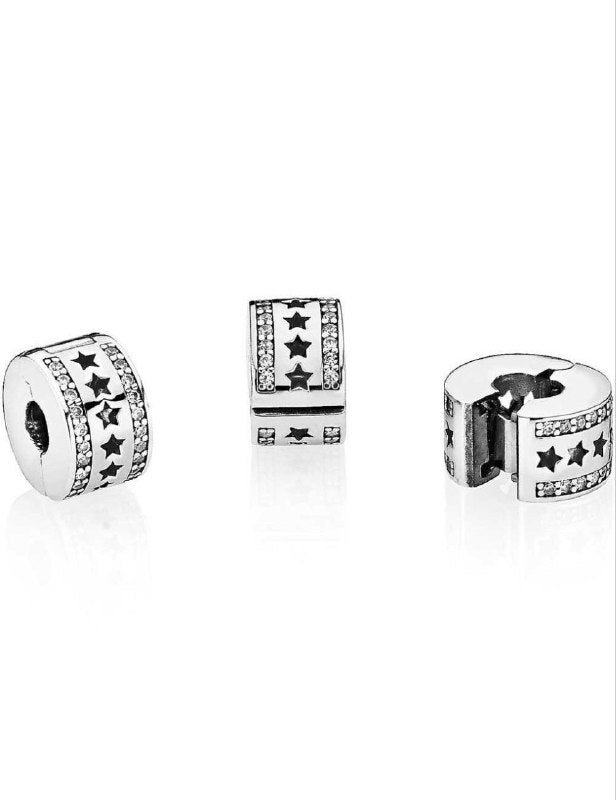 PCHARM2203$1 FORMA ESTRELLAS PANDORA PLATA 9.25