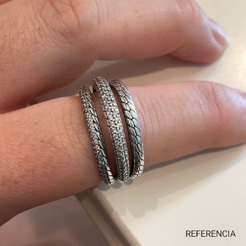 PANI1528 FORMA PIEL DE SERPIENTE PLATA 9.25