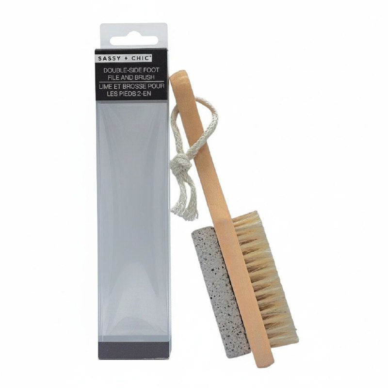 LIMA PARA PEDICURE, LIMA PARA PIES CON CEPILLO DOBLE CARA SASSY