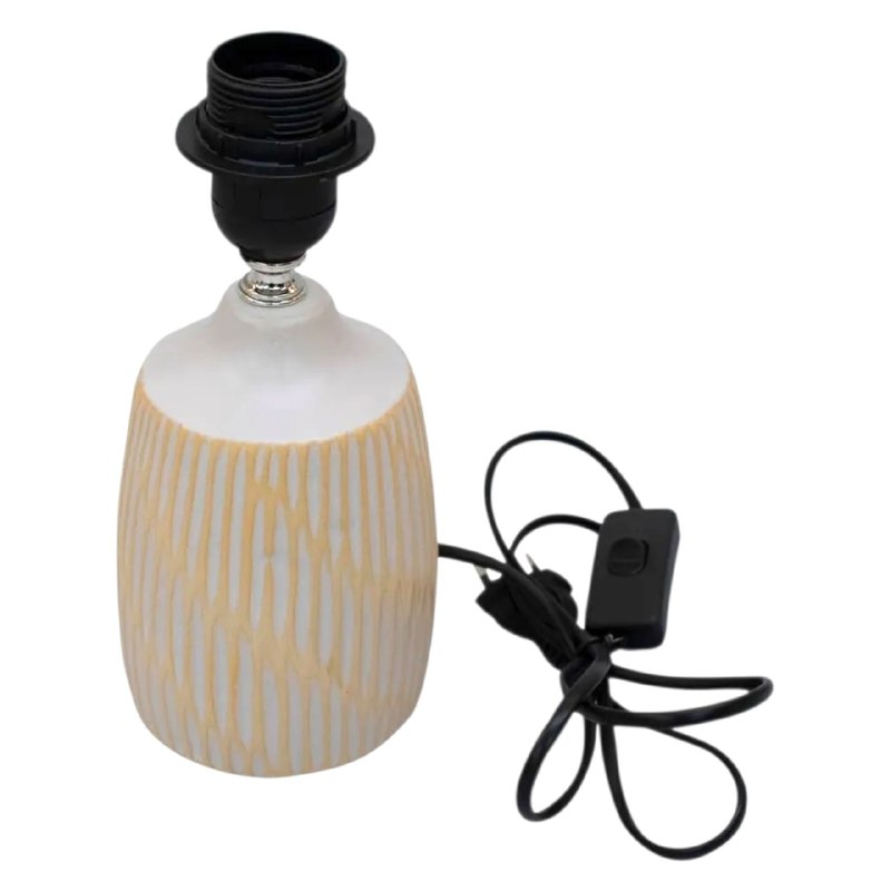 LAMPARA DE MESA ELECTRICA DE CERAMICA Y TELA ELEGANTE 53CMX32CM