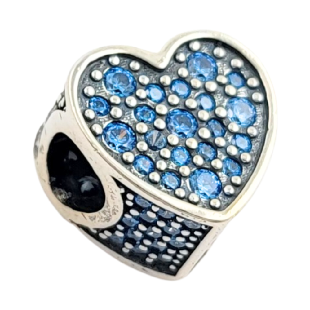 PCHARM1952 CORAZON CON CIRCONES AZULES