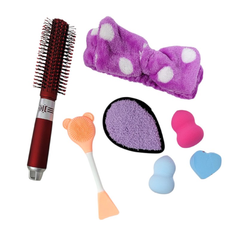 SET DE CUIDADO FACIAL Y APLICACION DE COSMETICOS 7PCS KISS LOVELY