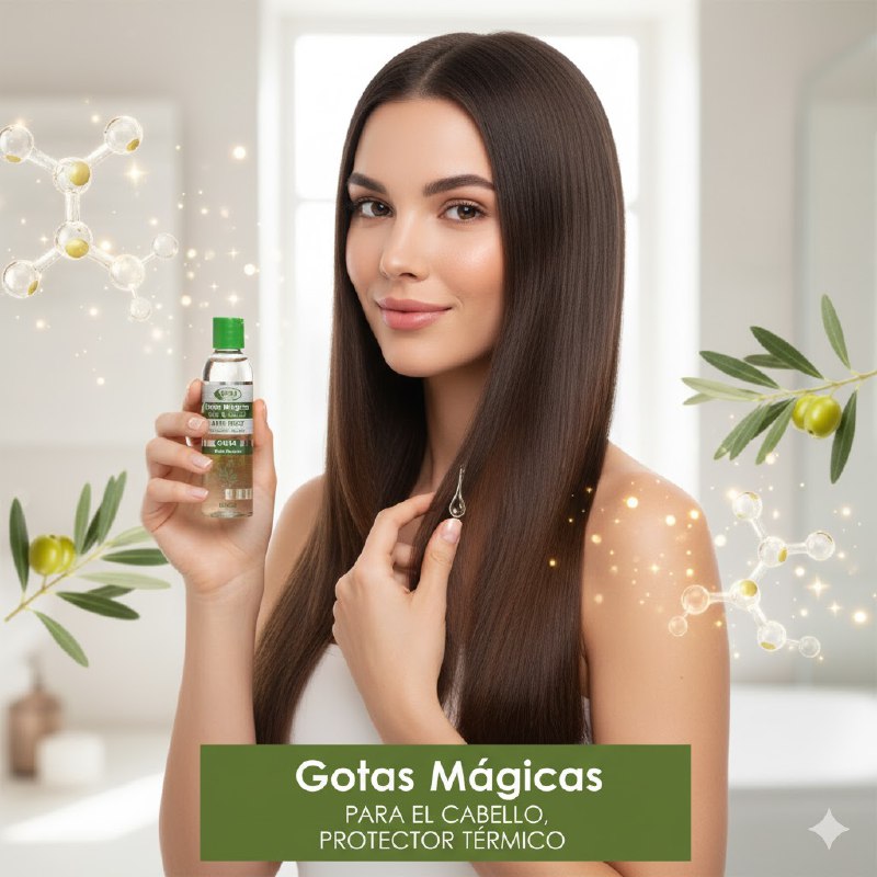 ACEITE PARA EL CABELLO GOTAS MAGICAS DE OLIVA ANTIFRIZZ, PROTECTOR TERMICO Y BRILLO INTENSO STAY BEAUTIFUL 60ML