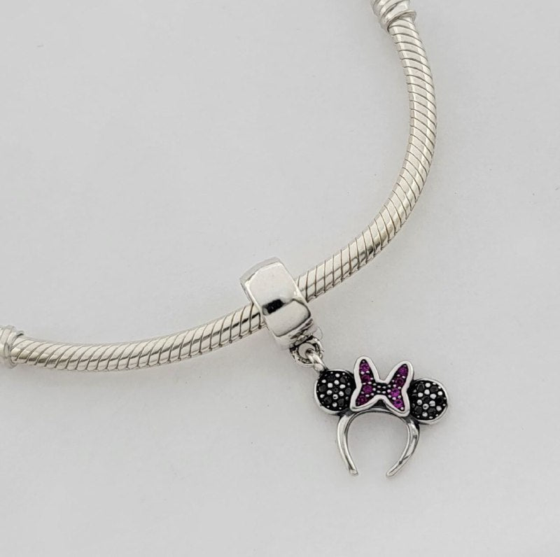 PCHARM4106 FORMA DE VINCHA MINNIE PANDORA PLATA 9.25