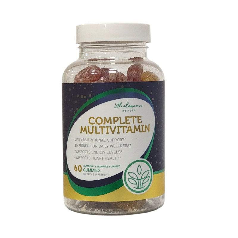 VITAMINAS EN GOMITAS MULTIVITAMINICAS DIARIAS SABOR A FRAMBUESA Y LIMONADA WHOLESOME 60UND