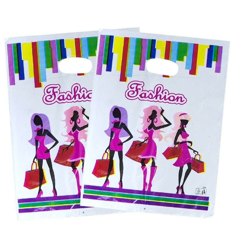 BOLSA DE REGALO PLASTICA MEDIANA 25X35CM, PAQUETE 100UND