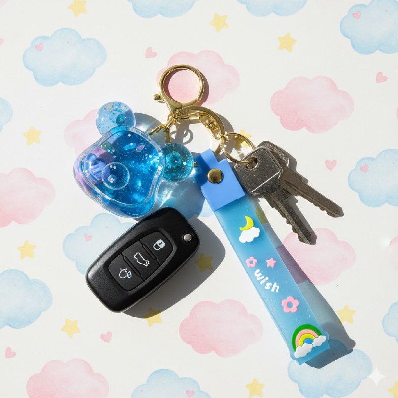 LLAVEROS DE ARENA MOVEDIZA LIQUIDA, 6 ESTILOS DISPONIBLES