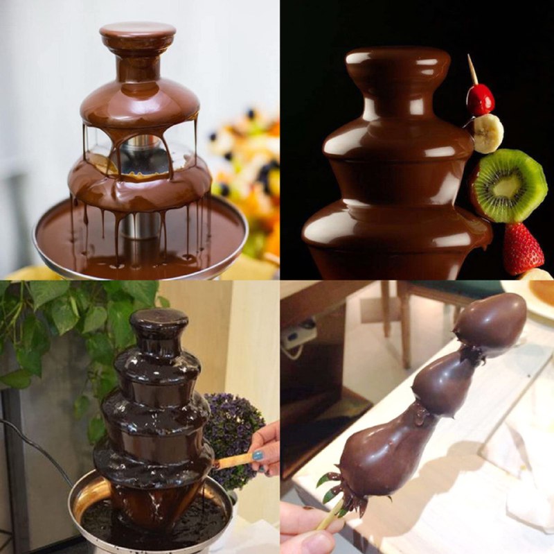 MAQUINA FUEETE DE CHOCOLATE DE ACERO INOXIDABLE, ESTE ELEGANTE DISPOSITIVO MANTIENE TU CHOCOLATE A LA TEMPERATURA PERFECTA