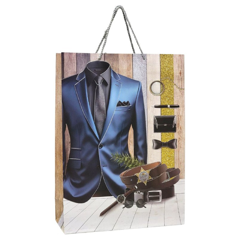 BOLSA DE REGALO PARA HOMBRE GRANDE 30X12X41.5CM