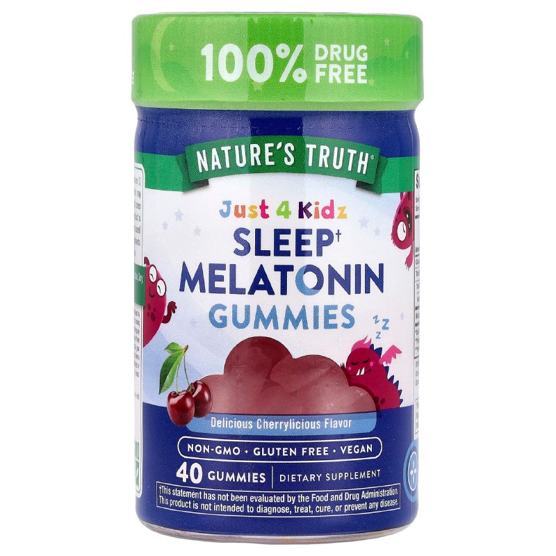 VITAMINAS EN GOMITAS PARA NIÑOS DE MELATONINA PARA DORMIR BIEN NATURES TRUTH 40UND
