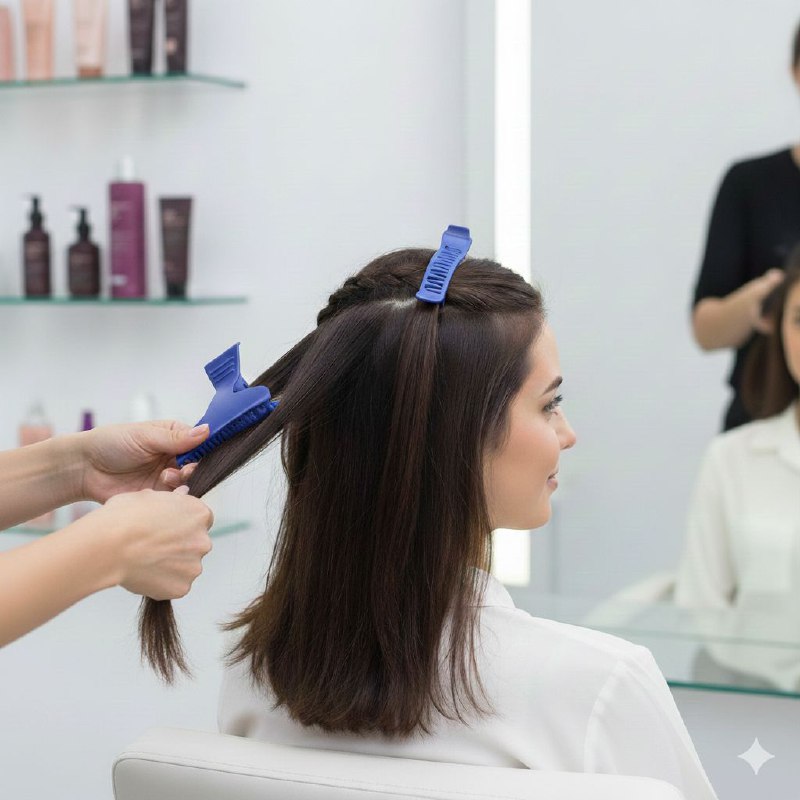 GANCHO PARA EL CABELLO EN SET DE 12 PIEZAS, ESTILO PINZAS PARA USO DE SALON DE BELLEZA STAY BEAUTIFUL 8CM