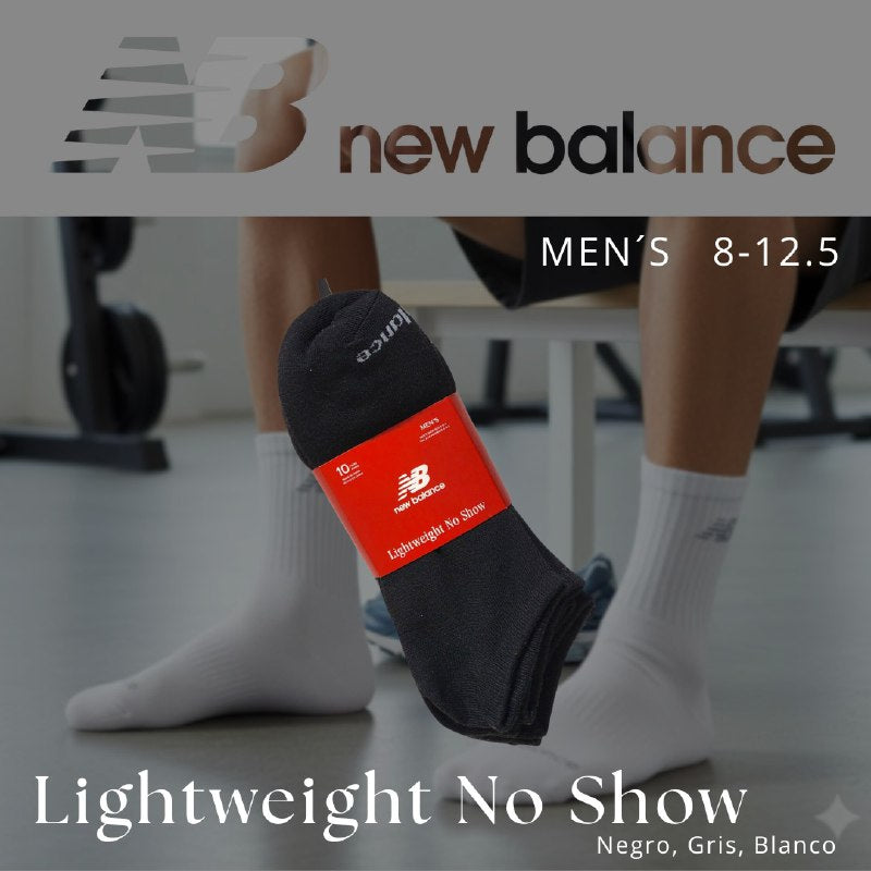 CALCETA TOBILLERA NEW BALANCE 10 PARES TALLA 8-12.5