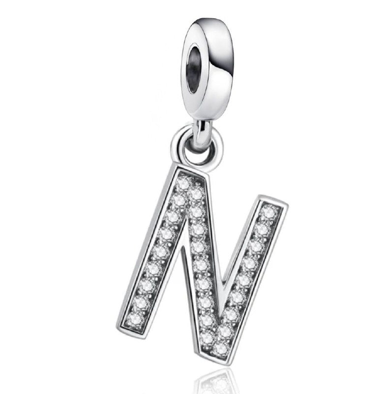 PCHARM4066$N LETRA N PANDORA PLATA 9.25