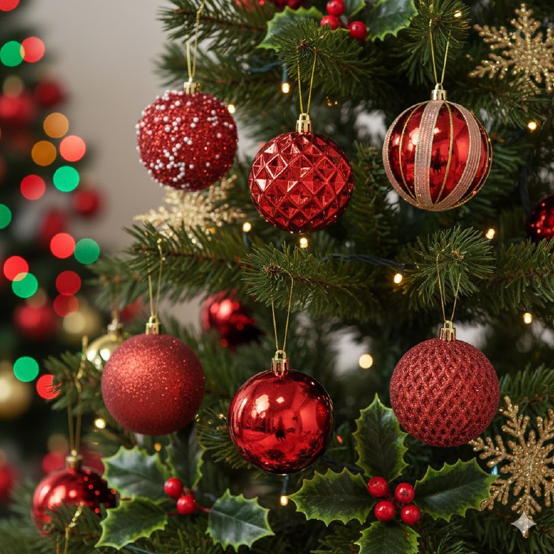 DECORACION ADORNO NAVIDEÑO PAQUETE DE 16 BOLAS DECORATIVAS, 8CM 49X49X65 IDEALES PARA DARLE UN TOQUE UNICO A TU ARBOL DE NAVIDAD