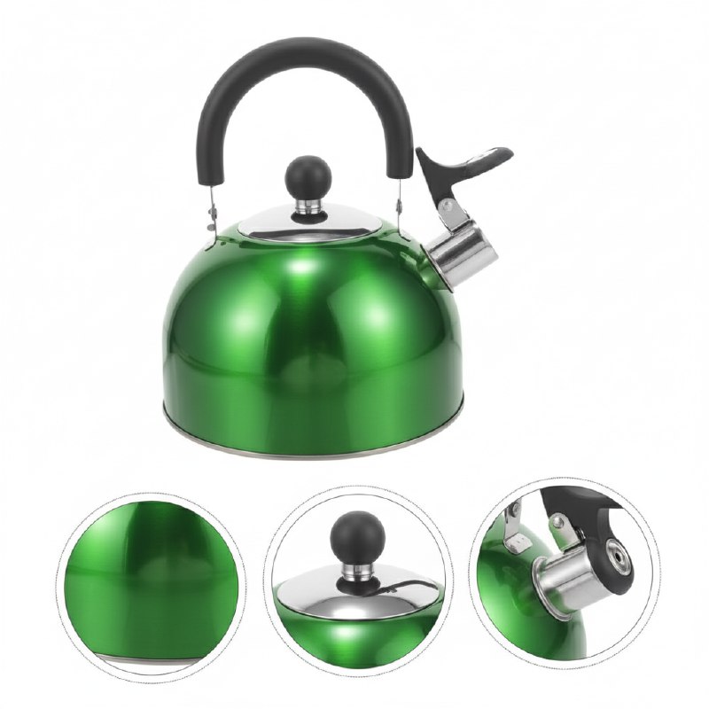 MAQUINA TETERA HERVIDOR DE AGUA CON SILVATO DE ACERO INOXIDABLE 2.5L, CALENTAMIENTO RAPIDO CRYSTAL CUISINE