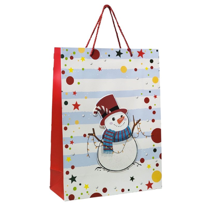 BOLSA DE REGALO NAVIDEÑA GRANDE 30X40X12CM