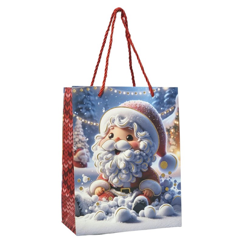 BOLSA DE REGALO NAVIDEÑA PEQUEÑA 18X23X10CM