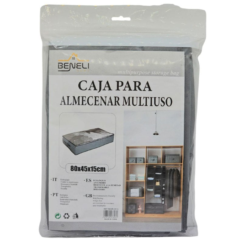 ORGANIZADOR CAJA DE ALMACENAMIENTO PLEGABLE, CESTA DE TELA CON ASA, MULTIFUNCIONAL PARA ROPA, JUGUETES, ETC BENELI HOME 80X45X15CM