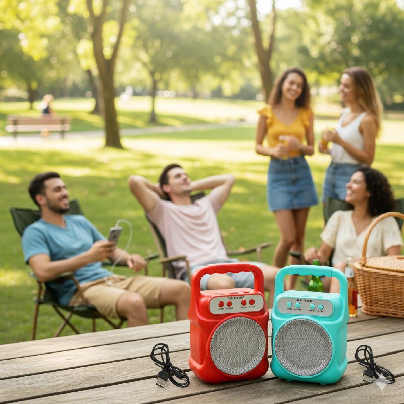 PARLANTE ALTAVOZ INALAMBRICO USB, TF Y RADIO BLUETOOTH, BATERIA DE LARGA DURACION POTENCIA 6W 12X19CM MS-1610BT