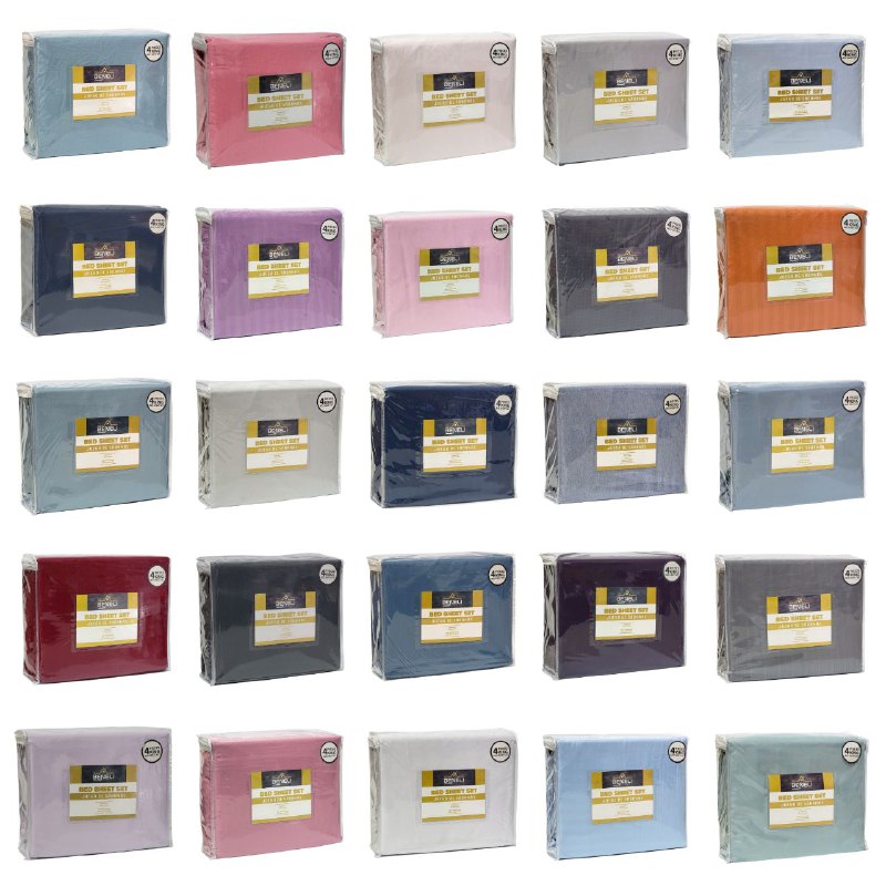 JUEGO DE SABANAS CAMERA DE 4 PIEZAS KING BENELI HOME, 25 ESTILOS