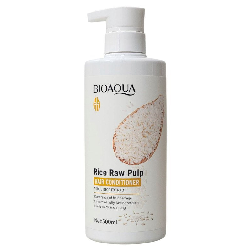 ACONDICIONADOR NUTRITIVO Y REPARADOR CON PULPA CRUDA DE ARROZ  BIOAQUA 500ML
