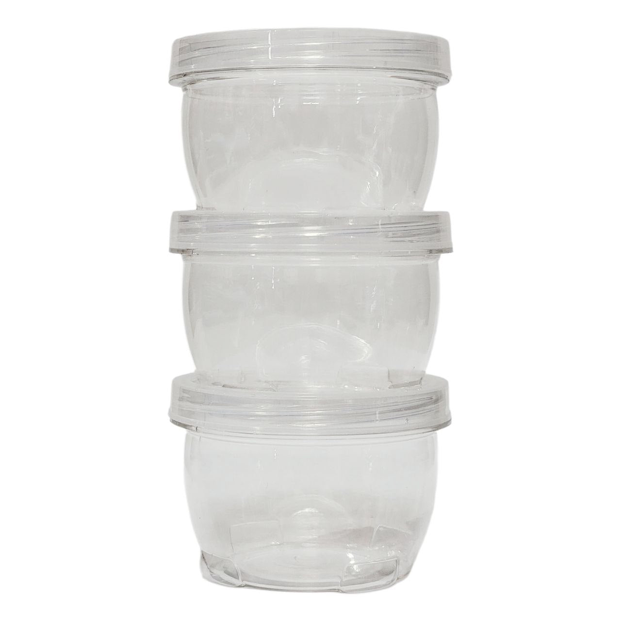 ORGANIZADOR RECIPIENTE DE ALIMENTOS DE PLASTICO REDONDO 3PCS LOTUS 260ML