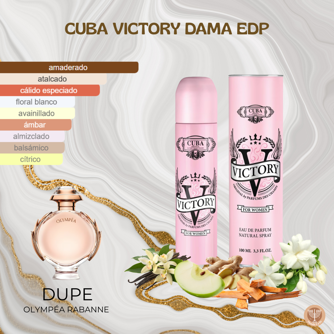 CUBA VICTORY DAMA EDP 100ML (M)( DUPE DE OLYMPEA PACO RABANNE)