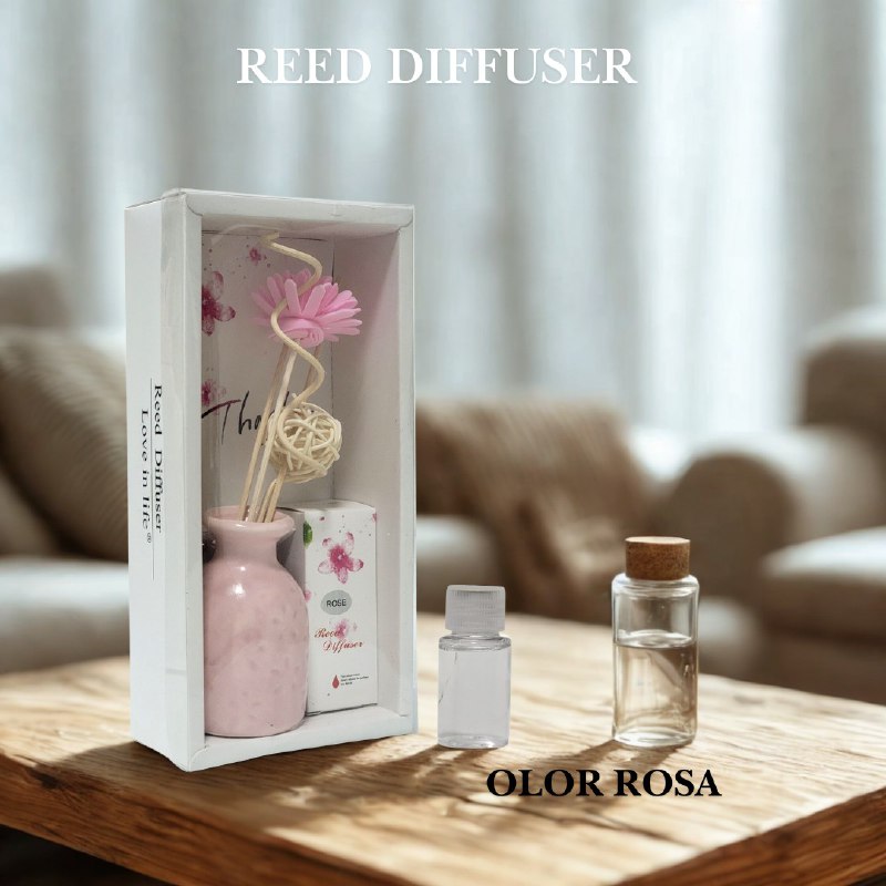 AMBIENTADOR AROMATIZANTE DIFUSOR DE VARILLAS PARA EL HOGAR DE AROMA CONTINUO SIN HUMO NI GOTEO, 4 AROMAS REED DIFFUSER