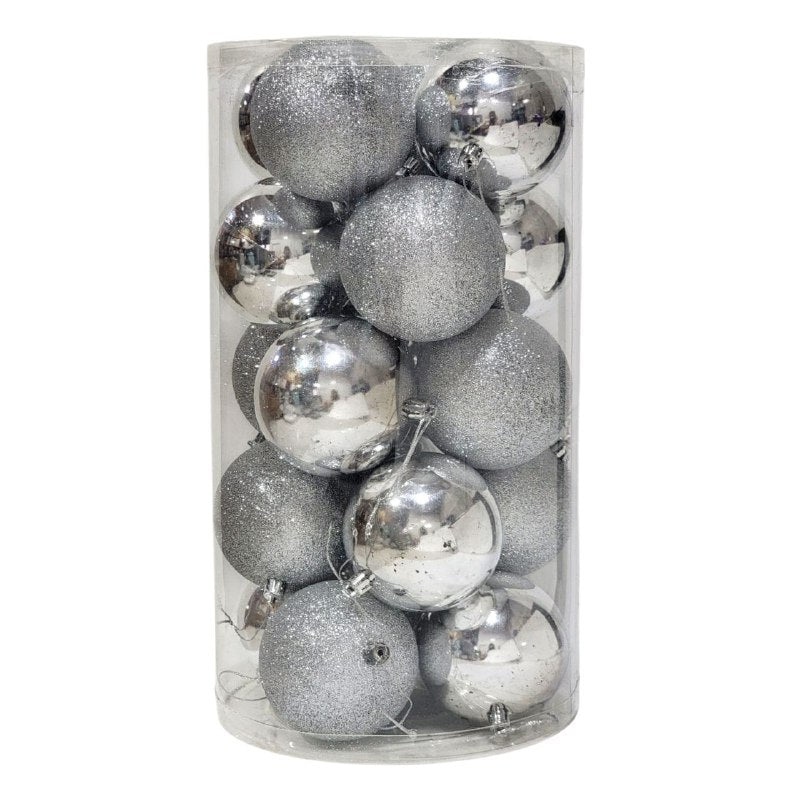 DECORACION ADORNO NAVIDEÑO PAQUETE DE 20 BOLAS DECORATIVAS,8 CM 49X64X49 IDEALES PARA DARLE UN TOQUE UNICO A TU ARBOL DE NAVIDAD