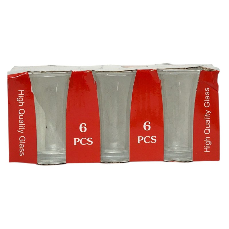 SET DE TEQUILEROS  6 PIEZAS DORYALEX VIDRIO 7X4.5CM