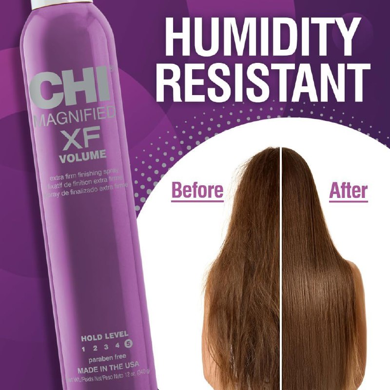 SPRAY FIJADOR DE CABELLO EXTRA FIRME RESISTENTE A LA HUMEDAD Y SECADO RAPIDO CHI MAGNIFIED XF VOLUME 340G