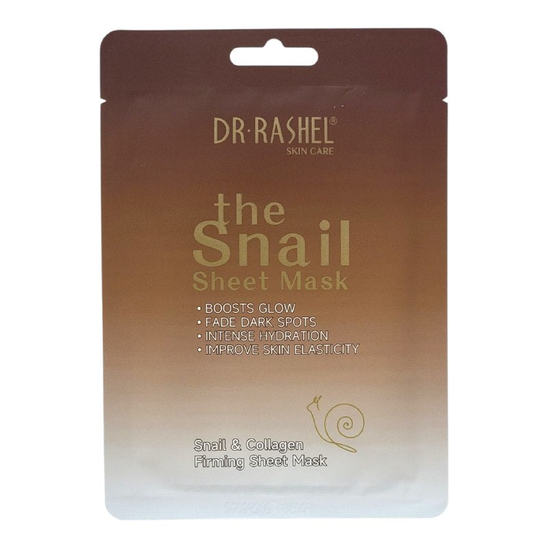 MASCARILLA FACIAL DE CARACOL Y COLAGENO HIDRATANTE REJUVENECEDOR 25GX10UND, LAMINA NATURAL QUE SE AJUSTA PERFECTAMENTE AL ROSTRO PERMITIENDO UNA ABSORCION PROFUNDA Y EFECTIVA DEJANDO LA PIEL SUAVE Y CON BRILLO DR RASHEL