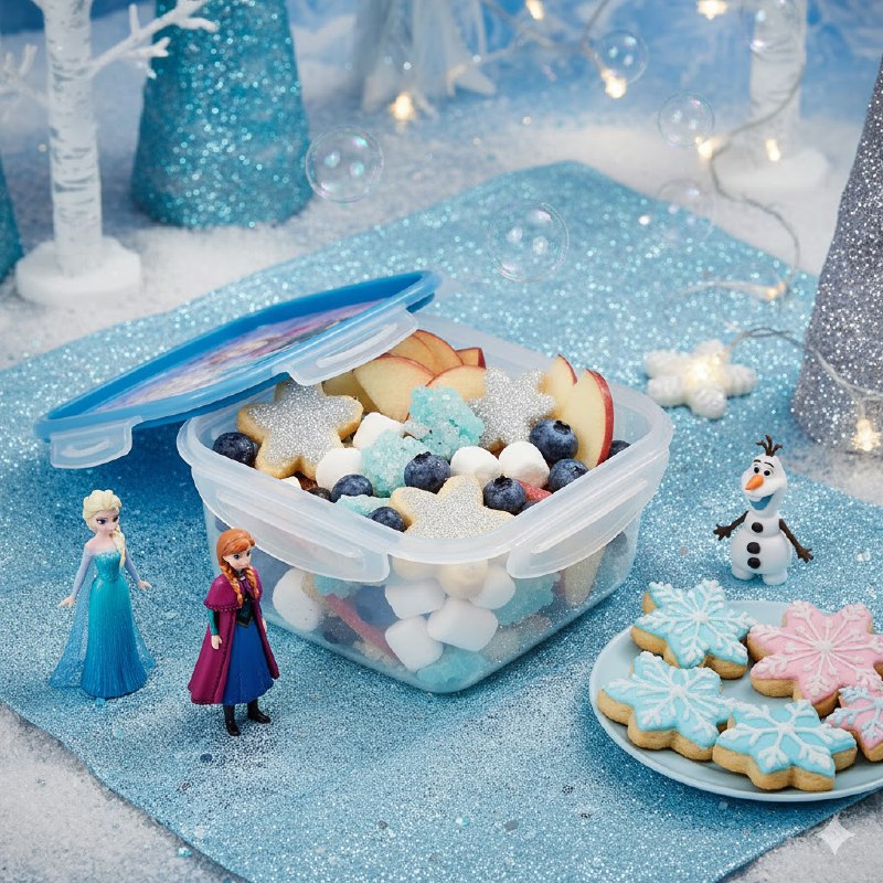 ORGANIZADOR RECIPIENTE PARA NIÑAS CON DISEÑO DE FROZEN TAMAÑO MEDIANA