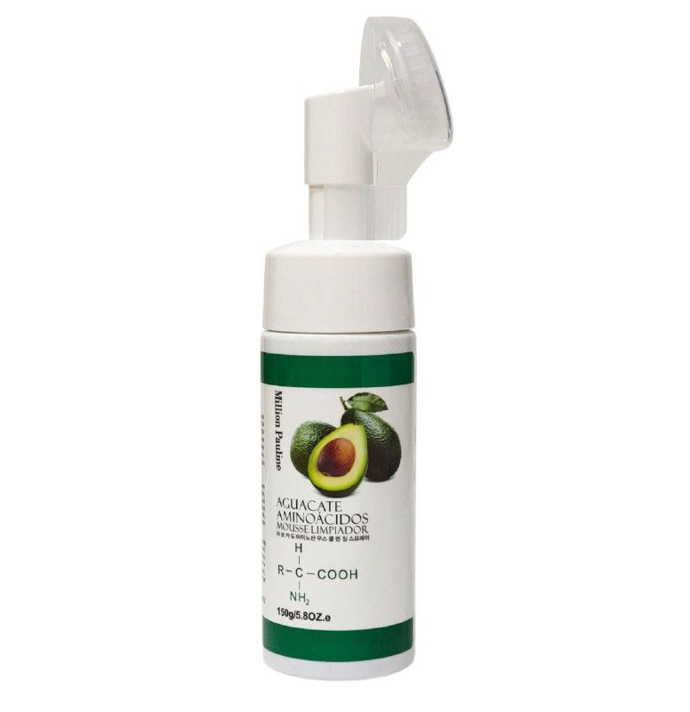 LIMPIADOR FACIAL DE AMINOACIDOS DE AGUACATE DE LIMPIEZA PROFUNDA 150G, LIMPIEZA PROFUNDA Y REVITALIZANTE PARA TU PIEL, PROPORCIONA UNA ESPUMA DELICADA Y ABUNDANTE QUE ELIMINA SUCIEDAD E IMPUREZAS MILLION PAULINE