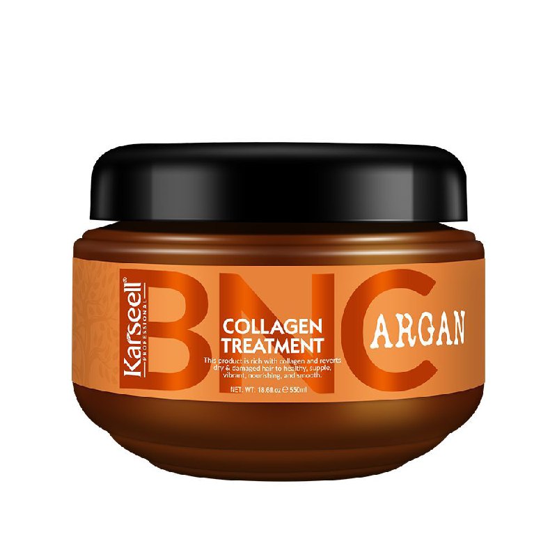 TRATAMIENTO CAPILAR DE COLAGENO Y ACEITE DE ARGAN ESENCIA TODO TIPO DE CABELLO BNC KARSEELL 550ML