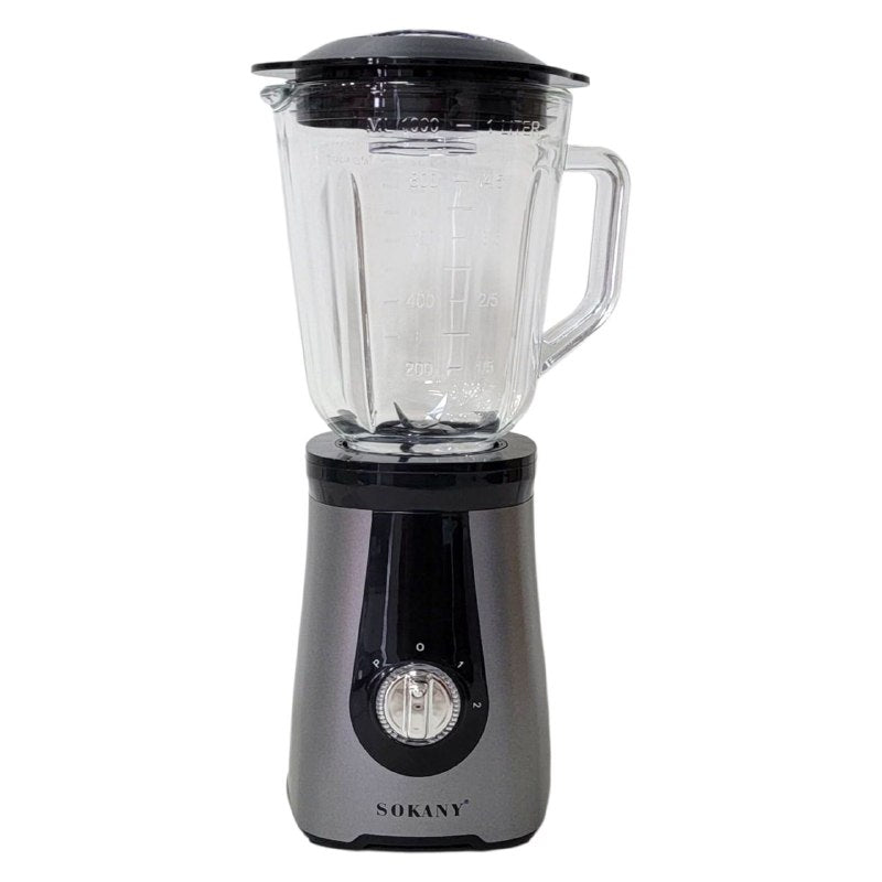 MAQUINA LICUADORA MULTIUSOS DE 500W FUERZA, CAPACIDAD 1L, 2 VELOCIDADES, ACERO INOXIDABLE SK-03015 SOKANY