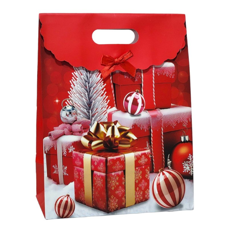 BOLSA DE REGALO NAVIDEÑA EXTRA GRANDE 37X28CM