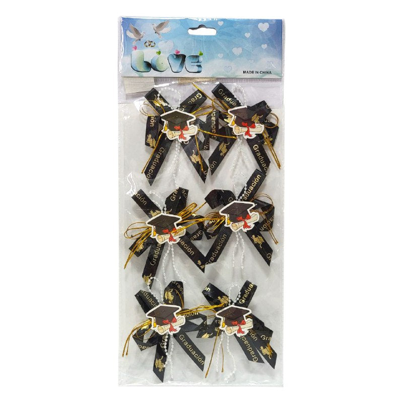 DECORACION ADORNO PARA RECURDOS DE GRADUACION EN PAQUETE 6UND 9X9CM