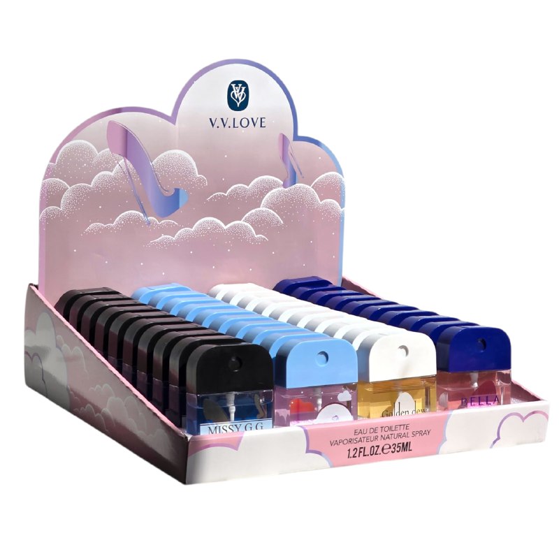 VV LOVE PERFUME EN MINIATURA TIPO LLAVERO EDT 35ML, 4 ESTILOS (M)