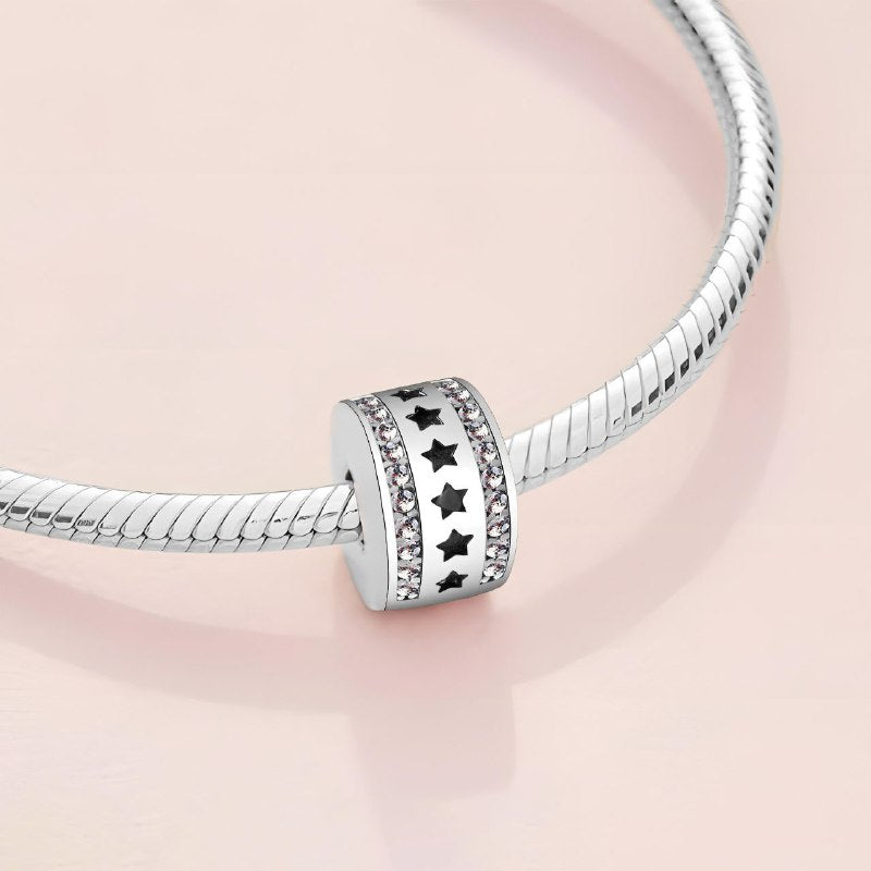 PCHARM2203$1 FORMA ESTRELLAS PANDORA PLATA 9.25