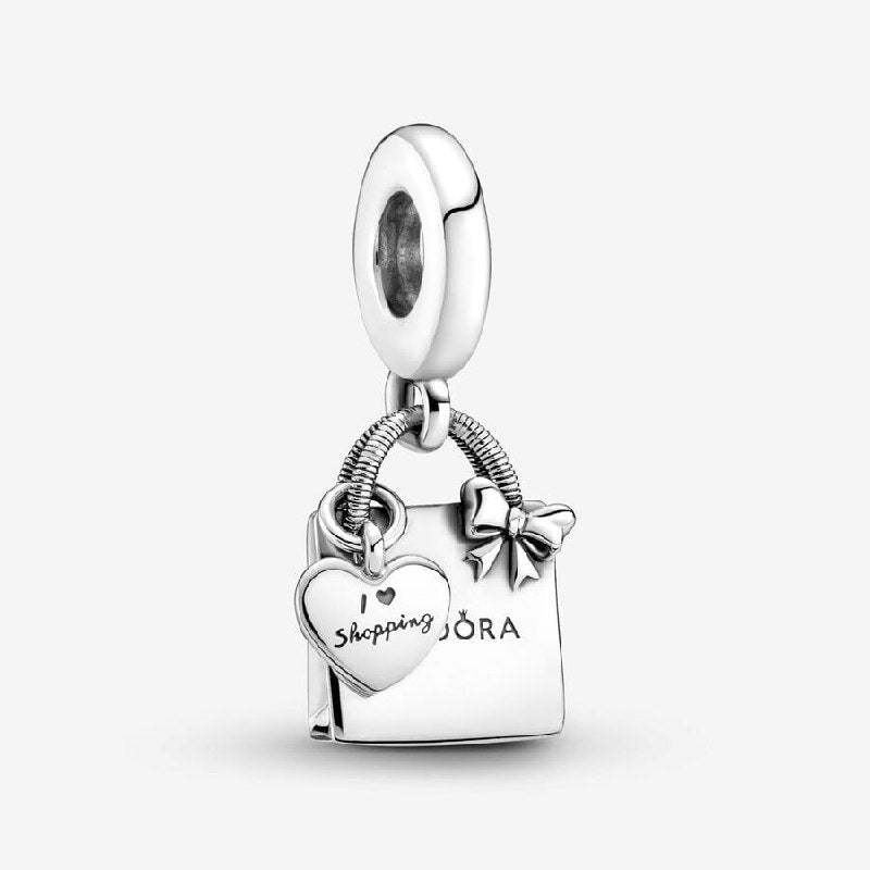 PCHARM4000$1 BOLSA DE COMPRAS PANDORA PLATA 9.25