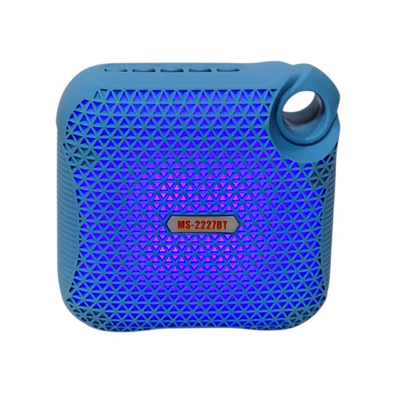 PARLANTE ALTAVOZ INALAMBRICO CON LUCES LED 11X11CM MOBILE SPEAKER MS-2227BT 8 COLORES