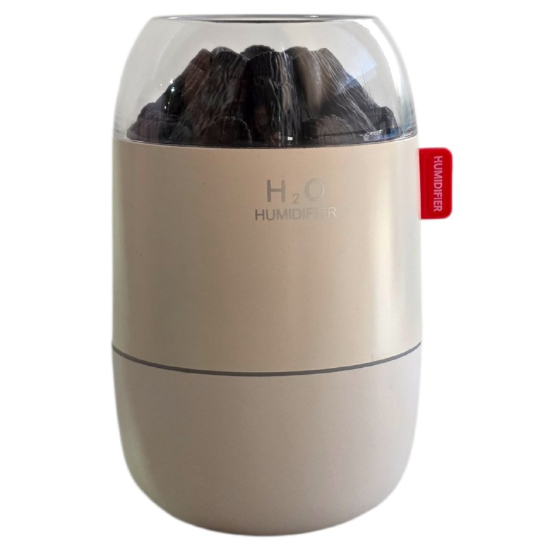 HUMIFICADOR CON LUZ CALIDA ESTILO VOLCAN, ELEGANTE FRESCO Y COMPACTO H2O 14X9CM