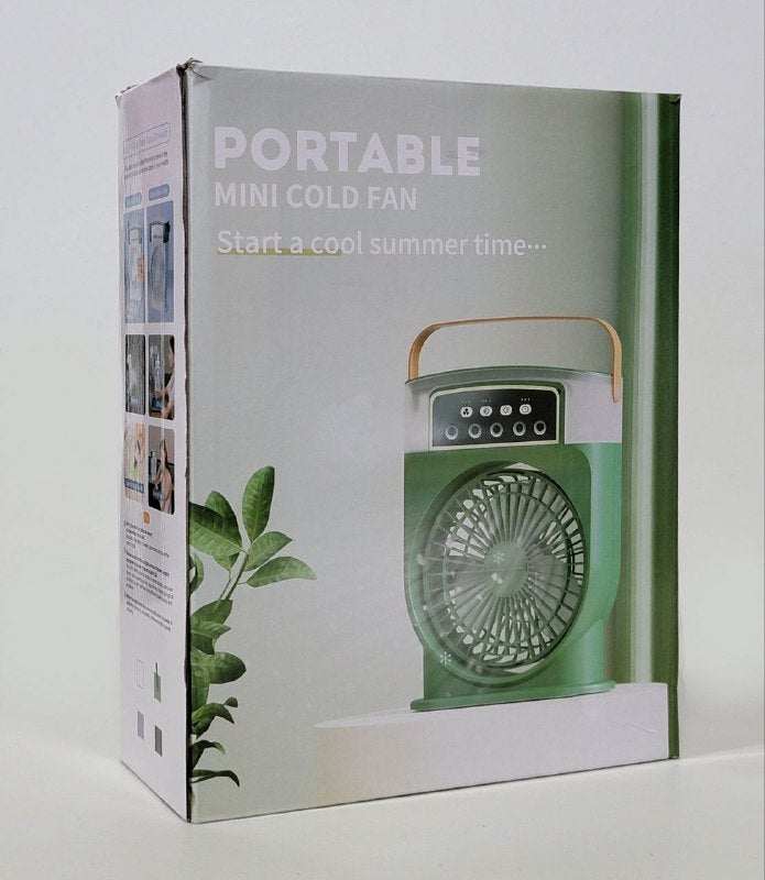 VENTILADOR MINI PORTABLE DE MESA RECARGABLE PORTATIL CON ENFRIADOR DE AIRE HUMIFICADOR