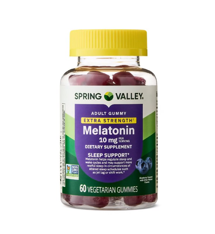 VITAMINAS EN GOMITAS PARA ADULTOS DE MELATONINA PARA DORMIR BIEN SPRING VALLEY 60UND