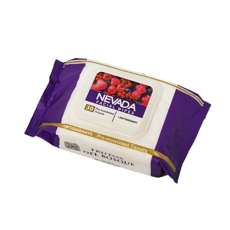 TOALLITAS HUMEDAS FACIALES LIMPIADORAS DE FRUTOS DEL BOSQUE NEVADA 30UND
